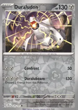 DURALUDON 129/191 COMMON SURGING SPARKS POKEMON REVERSE HOLO NEAR MINT - Image 1