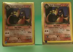 Pokemon TCG Team Rocket Dark Charizard 21/82 x2 Cards English 2000 - Image 1