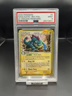 2006 Pokemon Dragon Frontiers Feraligatr Stamped Reverse Holo Rare PSA 9 - Image 1