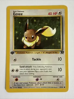 POKEMON EEVEE 55/82 1ST EDITION TEAM ROCKET NM - Image 1