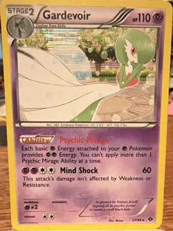 Pokemon TCG Gardevoir 57/99 Next Destinies Holo Rare English 2012 110 HP - Image 1