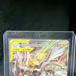 Pokemon Pikachu & Zekrom GX TAG TEAM Full Art Ultra Rare Holo 240HP 33/181 - Image 2