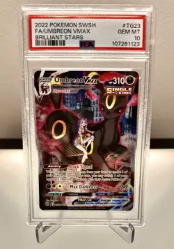 Pokemon Umbreon VMAX TG23 Brilliant Stars PSA 10 Gem Mint Alternate Art Trainer - Image 1