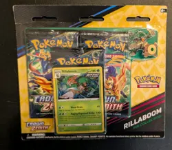 Pokemon TCG Crown Zenith Rillaboom Pin Collection Box English Promo Booster 2023 - Image 1