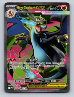 Pokemon TCG Mega Charizard X ex - Holo Ultra Rare ME02: Phantasmal Flames 109/09 - Image 1