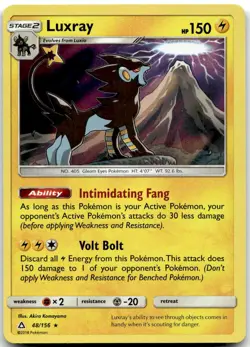 Pokemon Luxray Ultra Prism SM05 #48/156 Holo Rare Holo LP SET FILL! - Image 1