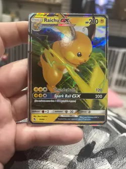 2019 Pokemon RAICHU GX 20/68 Hidden Fates Ultra Rare Holo Lightning English - Image 1