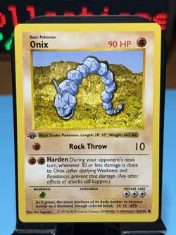 Pokemon Onix Base Set Shadowless 1st Edition 056/102 - NM - Image 1
