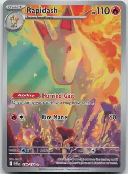 Rapidash 189/182 Illustration Rare Destined Rivals Pokemon NM/M - Image 1