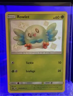 Pokemon Rowlet SV2/SV94 Hidden Fates Holo Rare Shiny Vault NM 2019 English - Image 1