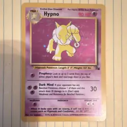 Pokemon TCG Hypno Fossil Holo Rare 8/62 90 HP English 1999 Wizards - Image 1
