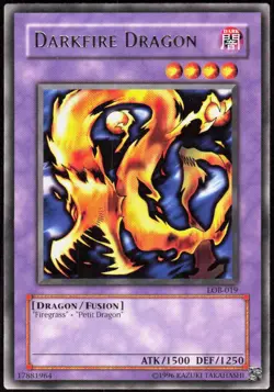 Darkfire Dragon LOB-019 Rare The Legend of Blue Eyes White Dragon Yu-Gi-Oh NM - Image 1