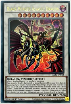 DABL-EN042 Black-Winged Assault Dragon - Ultra Rare 1st Edition Near Mint YuGiOh - Image 1