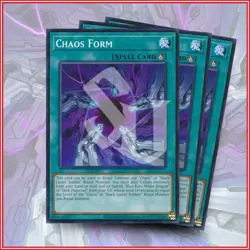 YuGiOh Chaos Form x3 Blue-Eyes White Destiny SDWD - Image 1