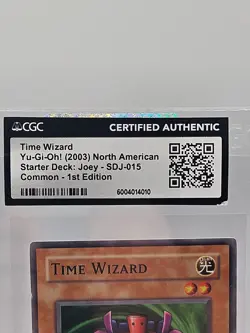 Konami Yu-Gi-Oh! Time Wizard SDJ-015 Starter Deck Joey 1st Edition Common CGC - Image 4