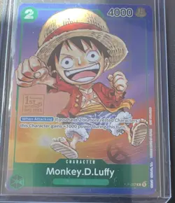 Bandai Monkey.D.Luffy P-037 1st Anniversary Promo Foil 4000 Power One Piece - Image 2