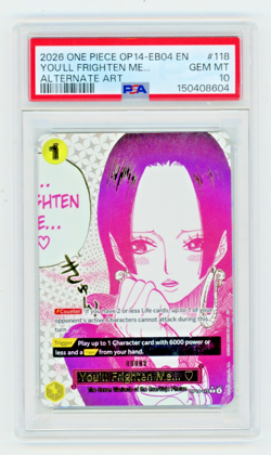 2026 One Piece OP14 EB04 You'll Frighten Me #118 Alternate Art PSA 10 - Image 1