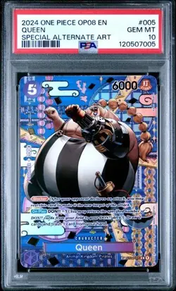 PSA 10 Queen SP English ST04-005 OP08 Two Legends One Piece Special Alt Art - Image 1