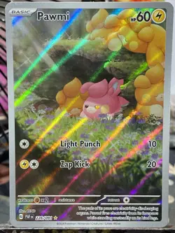 Pokemon Pawmi Sir TCG Illustration Rare Card 226/091 Paldean Fates Near Mint - Image 1