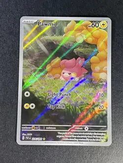 Pokemon Pawmi Sir TCG Illustration Rare Card 226/091 Paldean Fates Near Mint - Image 2
