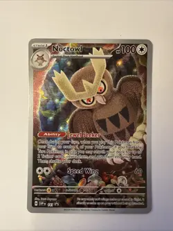 Noctowl 141 Black Star Promo 2024 Pokemon Scarlet & Violet Promo Card NM - Image 1