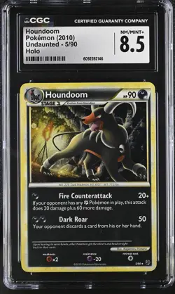 CGC 8.5 Houndoom 2010 Undaunted 5/90 Holo Pokemon Card - Image 1