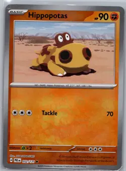Hippopotas 052/131 Masterball Holo - Prismatic Evolution - Pokemon Card - NM - Image 1