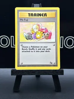 Shadowless Pokemon WOTC Mr. Fuji #58/62 Regular Trainer Fossil Set Card LP - Image 2