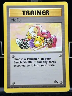 Shadowless Pokemon WOTC Mr. Fuji #58/62 Regular Trainer Fossil Set Card LP - Image 3