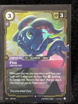 Fizz Trickster Rift Bound League Of Legends Foil Card 140/221 - Image 1