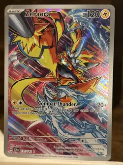 Pokemon TCG Zeraora Stellar Crown Holo Card 151/142 NM - Image 3