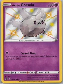 Galarian Cursola SV050/SV122 Baby Shiny - Shining Fates - Pokemon Card - NM - Image 1