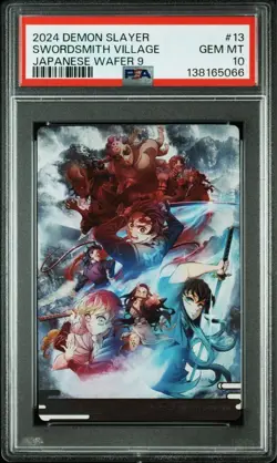 PSA 10 Demon Slayer POP4 Wafer Card Swordsmith Village Visual Japan Set - Image 2