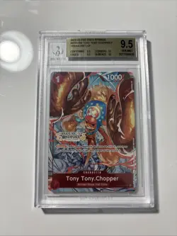 BGS 9.5 GEM MINT Tony Tony Chopper Treasure Cup Stamp Promo Prize Card English - Image 1