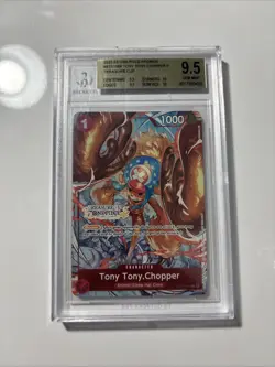 BGS 9.5 GEM MINT Tony Tony Chopper Treasure Cup Stamp Promo Prize Card English - Image 2