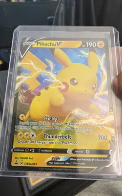 Pikachu V SWSH061 SWSH: Sword & Shield Promo Cards Holo Z122 - Image 1