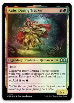 Ruby, Daring Tracker #212 (Foil) (NM) Wilds of Eldraine WOE Magic MTG - Image 1
