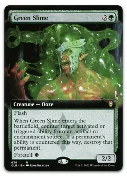 Green Slime (Extended Art) #636 (NM) Baldur's Gate CLB Magic MTG - Image 1