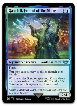 Gandalf, Friend of the Shire #50 (Foil) (LP) Lord of the Rings LTR Magic MTG - Image 1