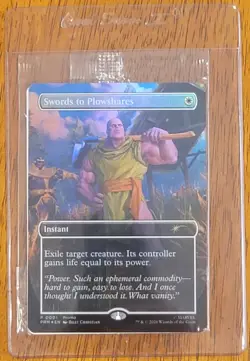 THANOS MtG PSA Promo Swords to Plowshares Marvel in hand. Ships immediately! - Image 1