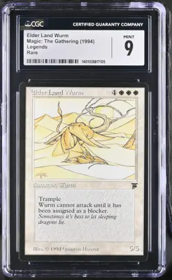 ELDER LAND WURM Legends Rare CGC 9 Mint MTG [Nostalgium] - Image 1