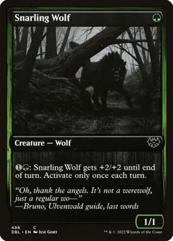 Snarling Wolf Foil Innistrad: Double Feature 486 NM MTG - Image 1