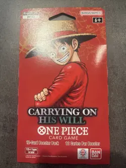 One Piece OP-13 CARRYING ON HIS WILL Sleeved Booster Pack - Factory Sealed - Image 1