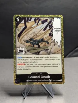 Ground Death OP14-096 Rare Foil The Azure Sea's Seven One Piece TCG Black NM - Image 1