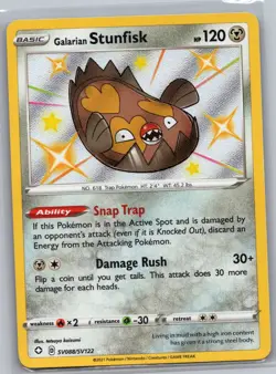 Galarian Stunfisk SV088/SV122 Baby Shiny - Shining Fates - Pokemon Card - NM - Image 1