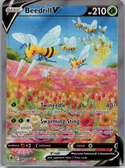 Beedrill V 161/189 Alternate Art - Astral Radiance - Pokemon Card - NM - Image 1