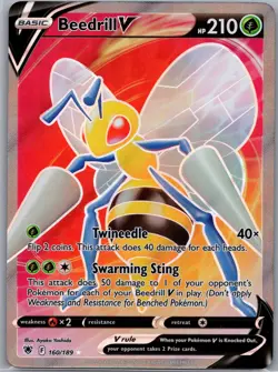 Beedrill V 160/189 Full Art - Astral Radiance - Pokemon Card - NM - Image 1
