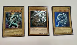 Blue-Eyes White Dragon 3 Card Lot Kaiba Collection Secret Rare Yu-Gi-Oh - Image 1