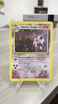 Sabrina's Gengar 14/132 Pokemon Gym Heroes Unlimited Holo Card - LP - Image 2