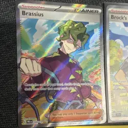 Pokemon Trainer Supporter Full Art Holo Card Lot Brassius Brock Tyme Eri Nemona - Image 2